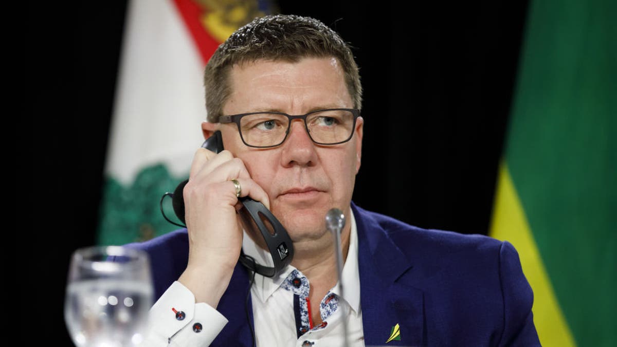 Saskatchewan Premier Scott Moe listens during a news conference following the Canada's Premiers meeting in Toronto, Ontario, Canada, on Monday, Dec. 2, 2019. (Cole Burston/Bloomberg via Getty Images)