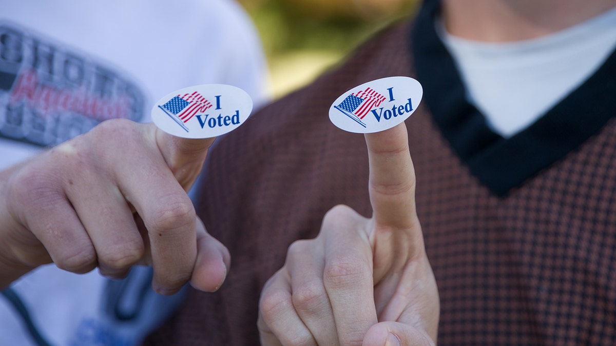 People with I Voted stickers