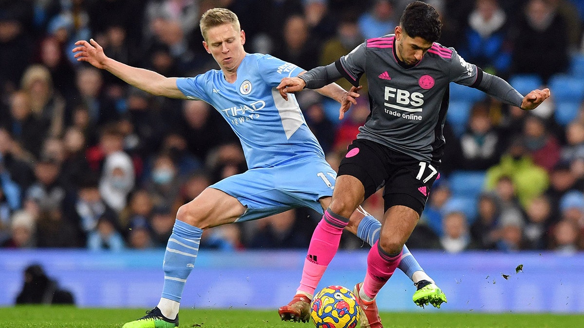 Manchester City's Ukrainian midfielder Oleksandr Zinchenko