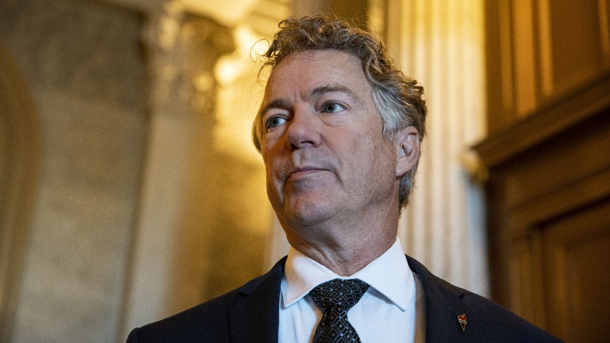 Senator Rand Paul, a Republican from Kentucky, speaks with members of the media following a vote in the U.S. Capitol in Washington, D.C., U.S., on Tuesday, Jan. 11, 2022. Senate Democrats and Republicans will meet privately today to continue discussing their separate strategies ahead of action this week on voting rights legislation and a possible accompanying change to long-standing filibuster rules. Photographer: Al Drago/Bloomberg
