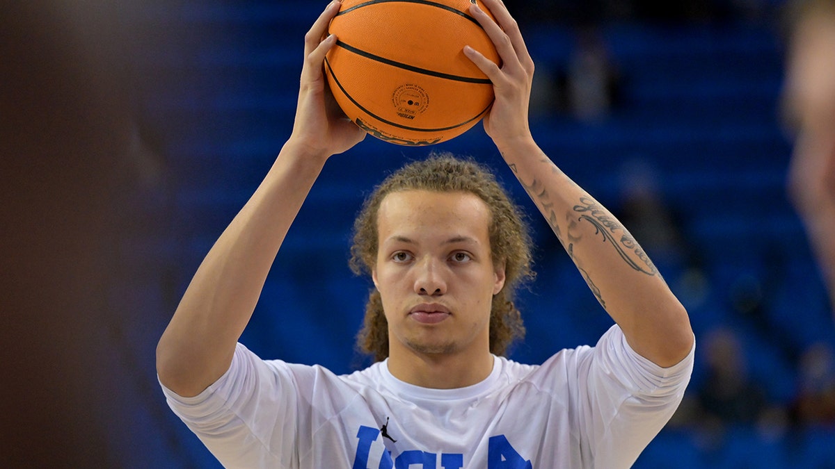 Mac Etienne of the UCLA Bruins is seen at Pauley Pavilion on Jan. 25, 2022, in Los Angeles.