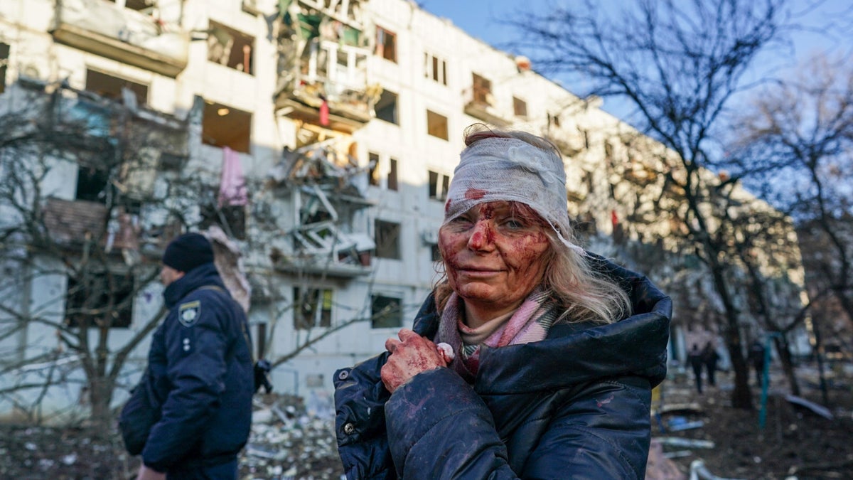 Airstrikes hit Kharkiv's city of Chuhuiv in Ukraine