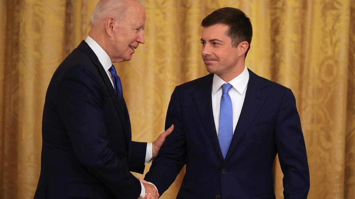 President Biden with Secretary of Transportation Pete Buttigieg