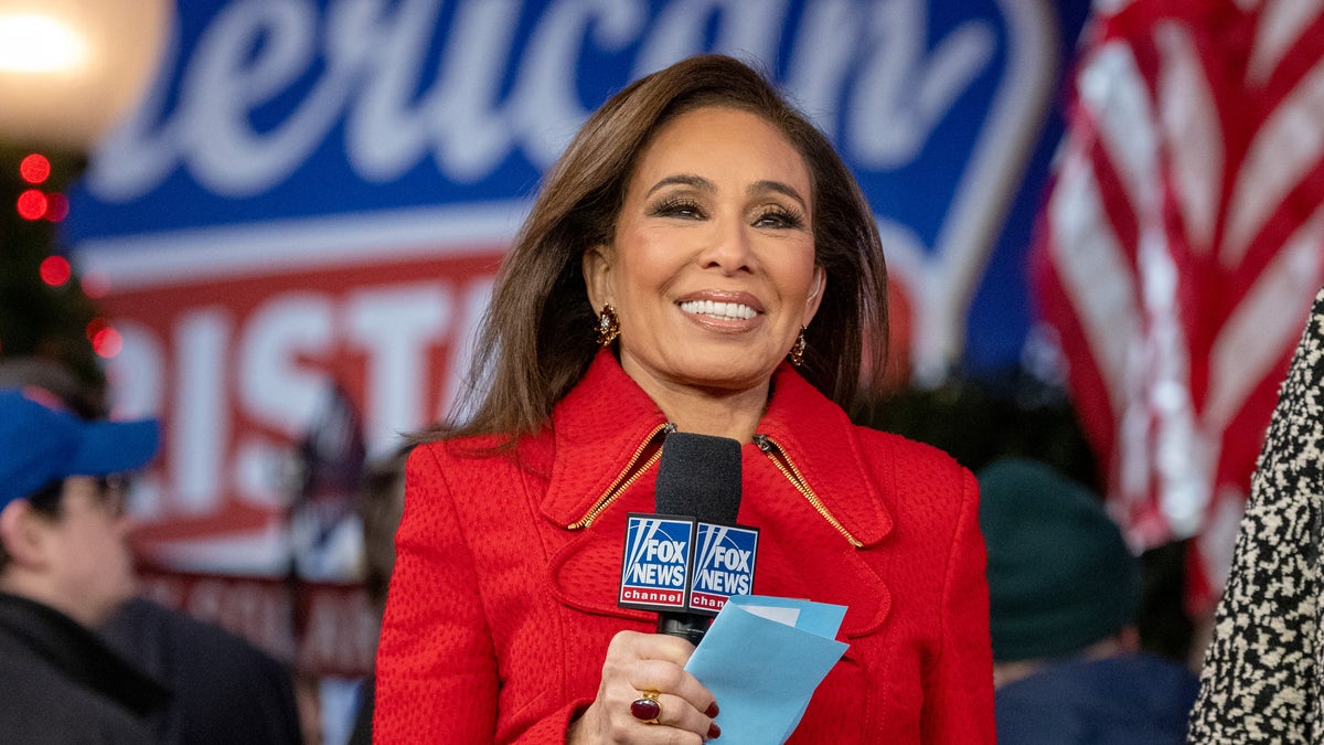 Judge Jeanine Pirro at All-American Christmas Tree Lighting in New York outside of Fox Corporation building