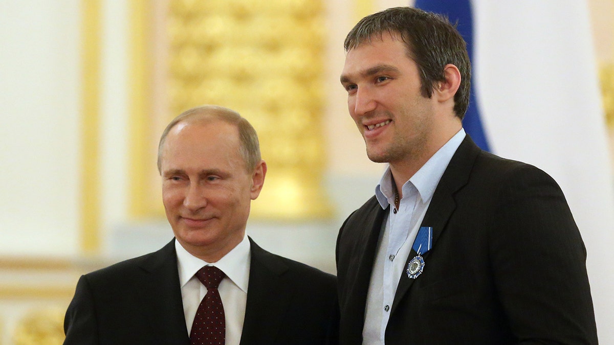 Vladimir Putin and Alex Ovechkin 