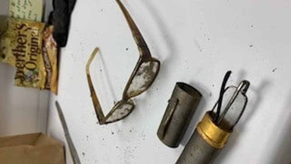 Glasses found near the remains of an unidentified man in Cherokee County, North Carolina.