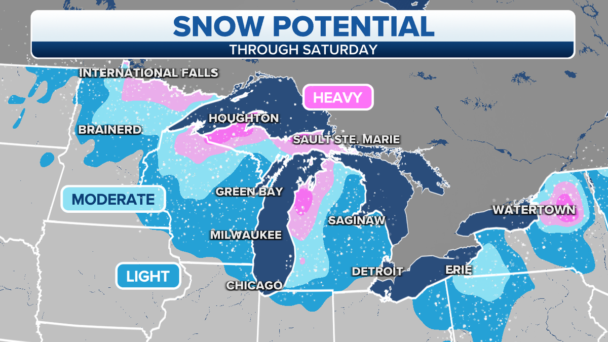 Midwest, Great Lakes snow potential