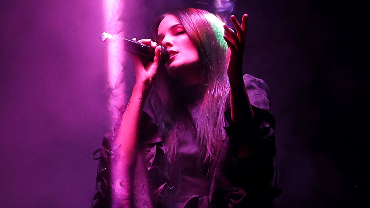 Halsey performs onstage during the Bud Light Super Bowl Music Festival at Crypto.com Arena on Feb. 10, 2022, in Los Angeles, California.