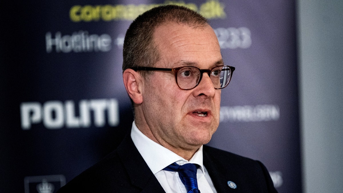 WHO European Director Hans Kluge gives status on the Danish handling of coronavirus during a press briefing in Eigtveds Pakhus, Copenhagen, Denmark, March 27, 2020.