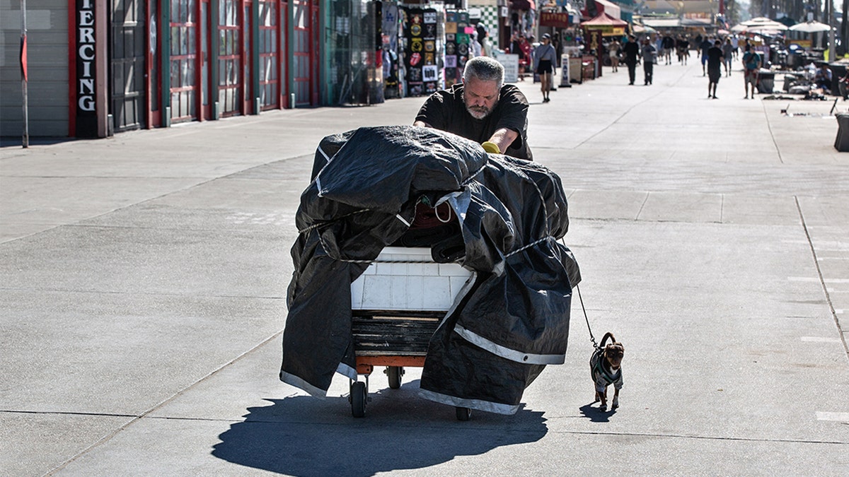 Homeless man Venice Beach