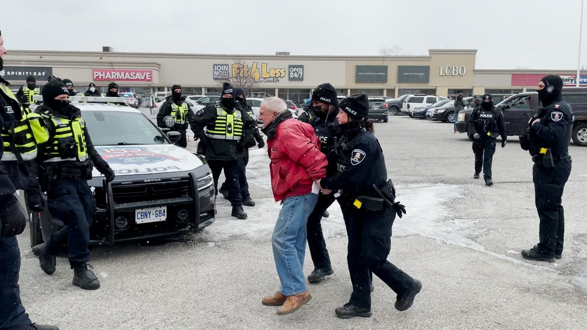 Protester arrested in Windsor, Canada, on Sunday morning
