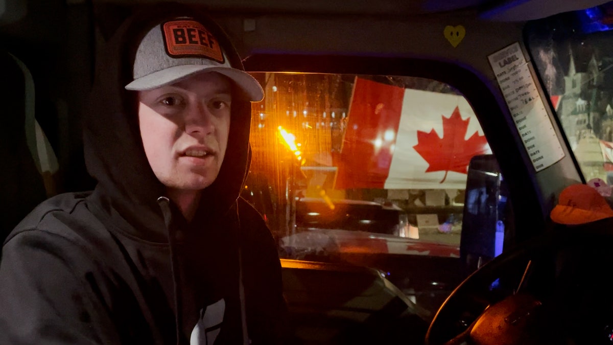 Canadian trucker, Tyler, says the protest won't end until all mandates are lifted