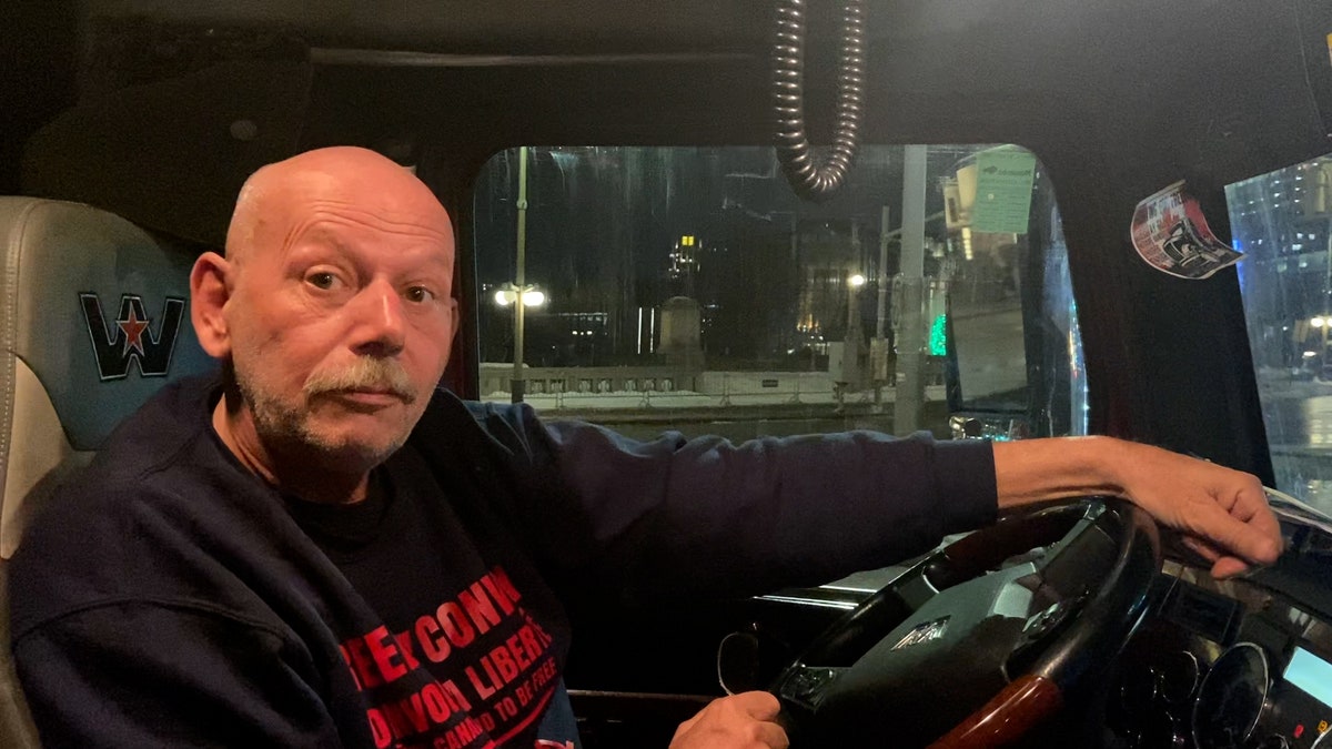 Trucker Eric Mueller wants Trudeau to know the truckers will not back down