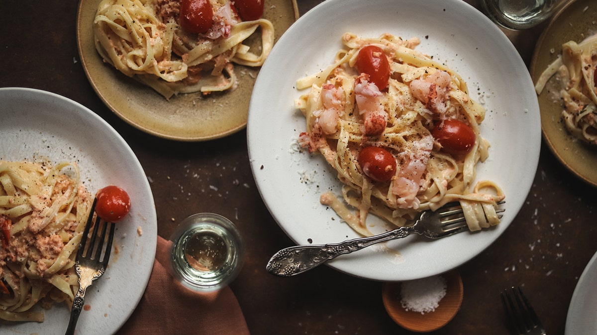 Luxurious Lobster Pasta with Champagne Cream Sauce