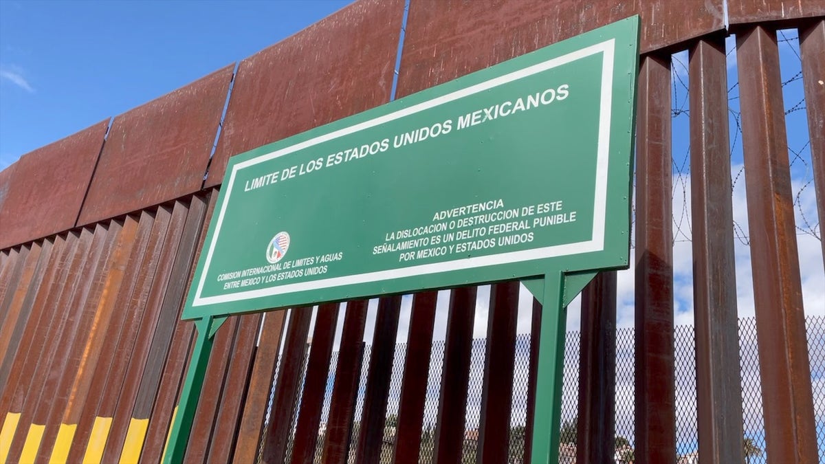 The U.S./Mexico border wall in Nogales, Mexico.