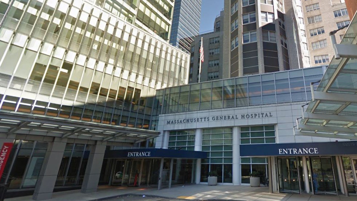 The entrance to Massachusetts General Hospital in Boston.?