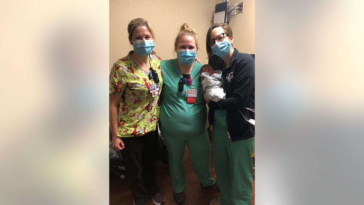 Dr. Anderson, neonatologist and medical director at Pediatrix Neonatology of New Mexico, with her team caring for Jari Lopez.