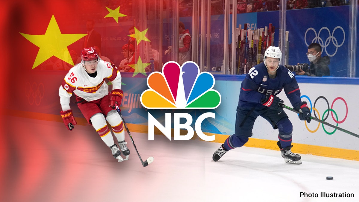 BEIJING, CHINA - FEBRUARY 10: Aaron Ness #42 of United States in action against Team China during the Men's Ice Hockey Preliminary Round Group A match on Day 6 of the Beijing 2022 Winter Olympic Games at National Indoor Stadium on February 10, 2022 in Beijing, China.