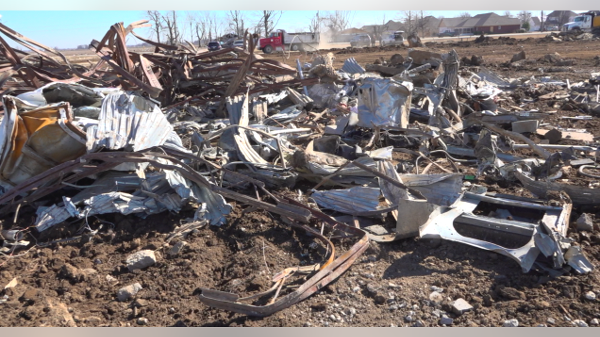 Damage still remains where Monette Manor once stood.