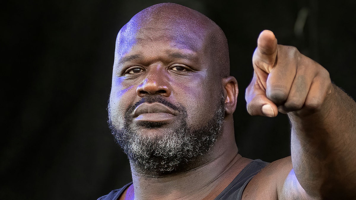 Former basketball player Shaquille O'Neal, aka DJ Diesel, performs following the Formula One Grand Prix race at Circuit of the Americas in Austin, Texas on October 24, 2021.