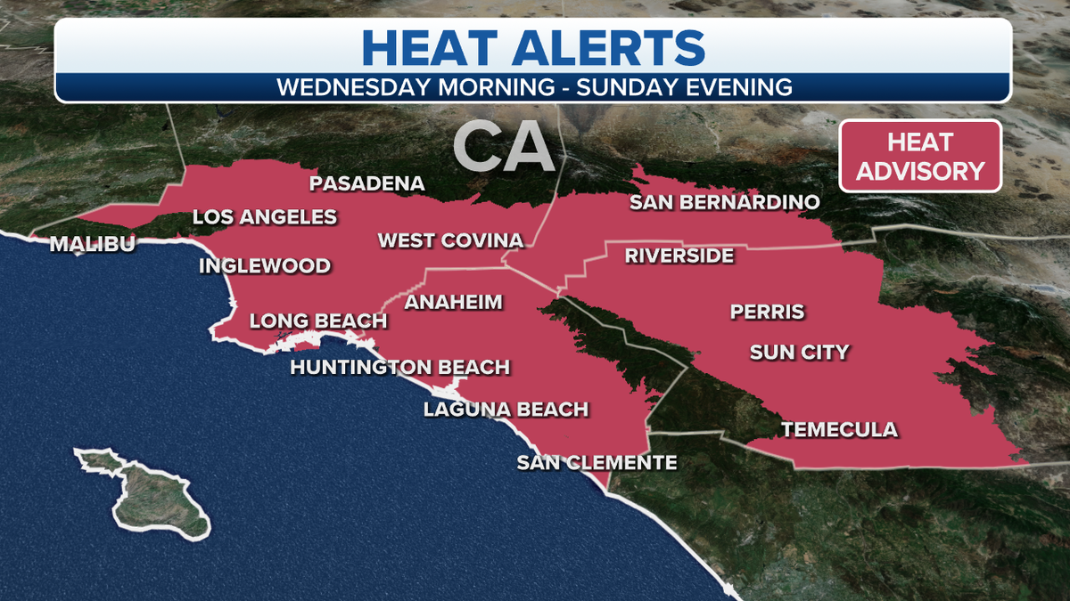 Heat alerts in southern California