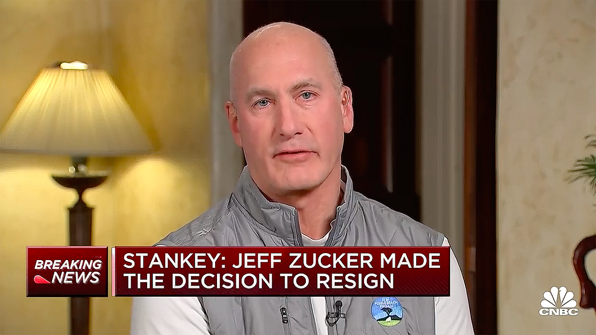 John Stankey was called out Friday on live TV for claiming ousted CNN boss Jeff Zucker made the decision to resign when multiple outlets have reported the exact opposite actually took place.