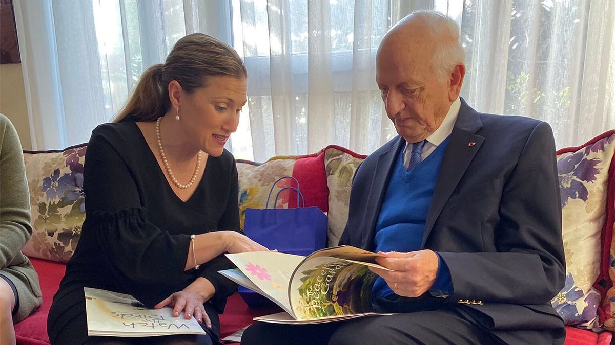 Tina Ramirez, president and executive director of Hardwired Global, meeting André Azoulay, senior advisor to King Mohammed VI of Morocco.