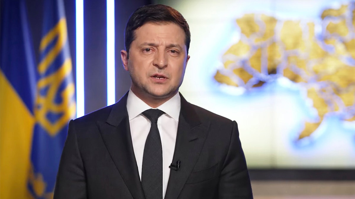 Ukraine President Volodymyr Zelenskyy addressing nation in Ukraine amid Russia assault Vladimir Putin