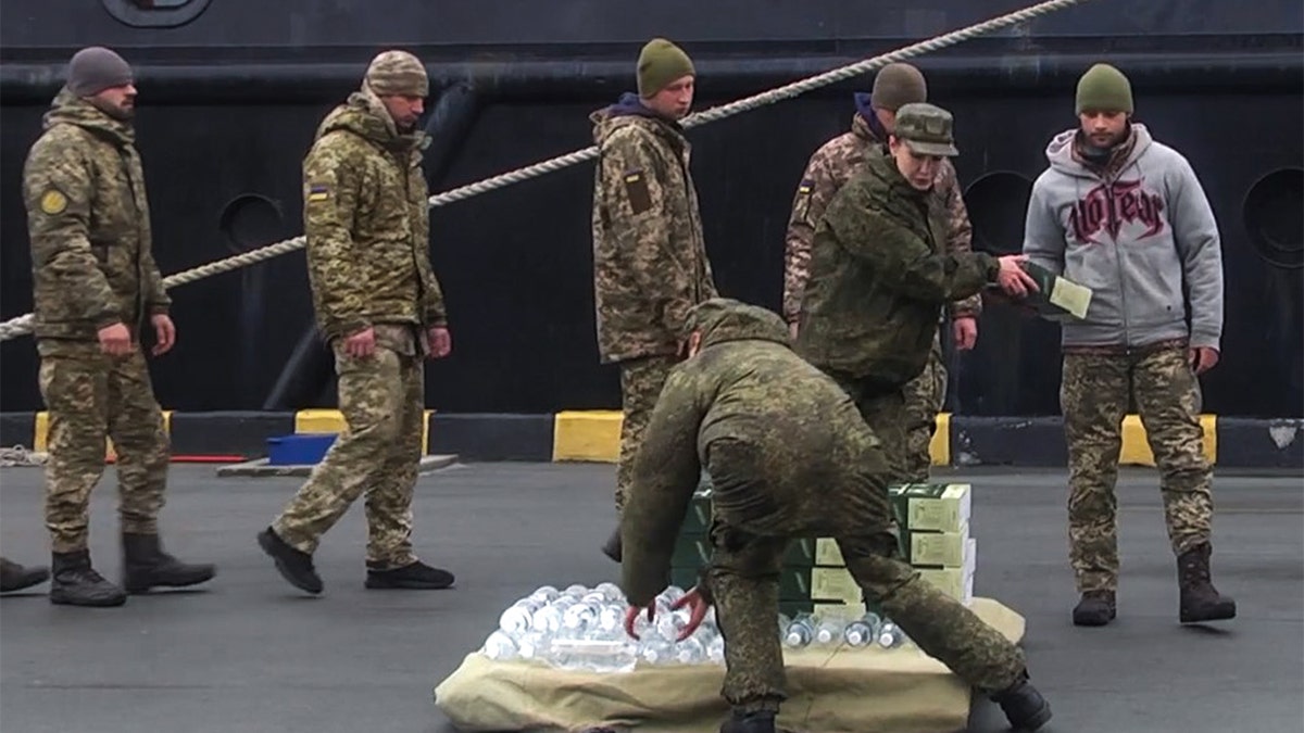 Ukrainian servicemen captured by Russians