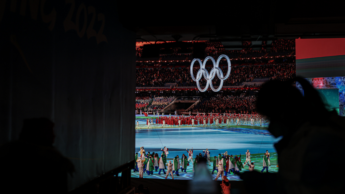 China's athletes march into the National Stadium, Feb. 4, 2022, in Beijing.