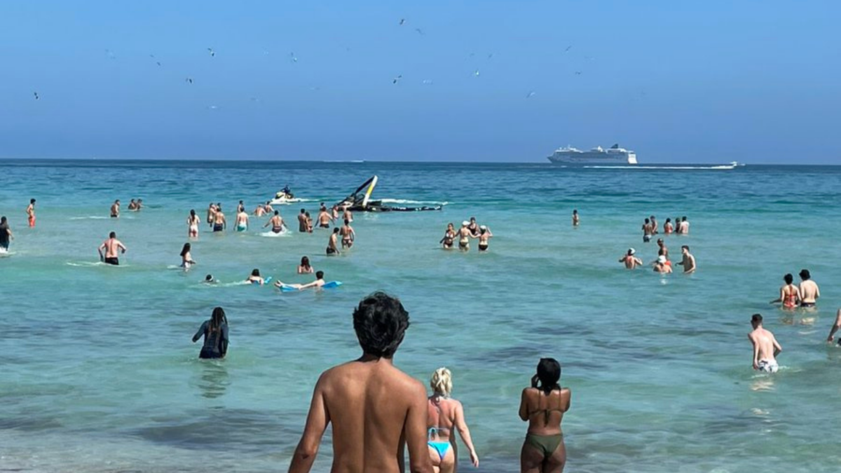 A helicopter crashed into the ocean near a crowded beach in Miami Beach on Saturday afternoon, according to the Miami Beach Police Department.