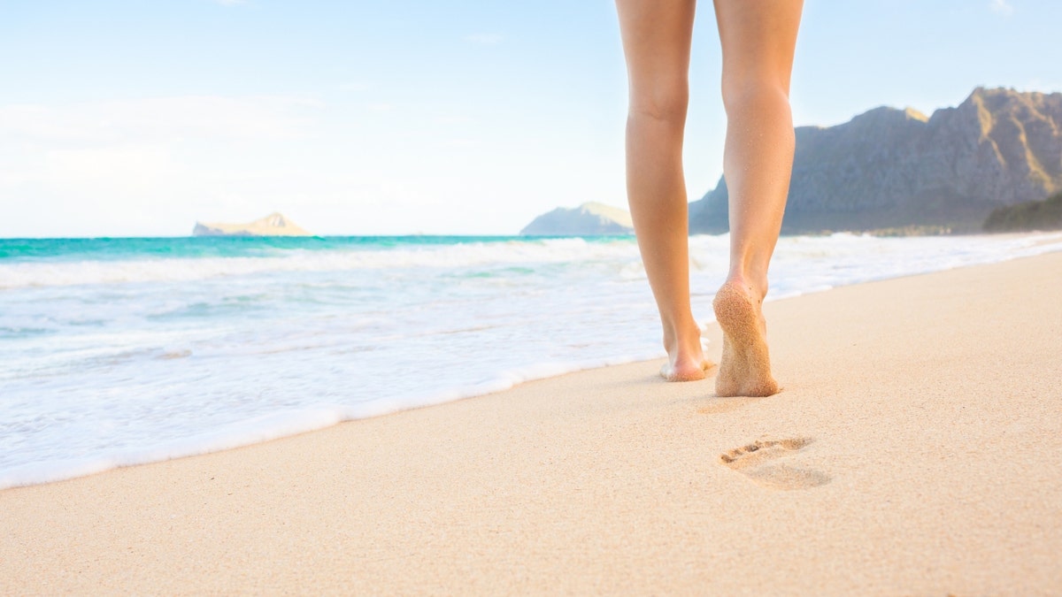 woman on beach