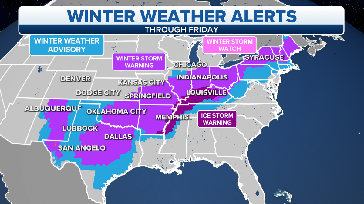 Winter Storm Brings Snowy Weather, Thunderstorms And Frigid ...