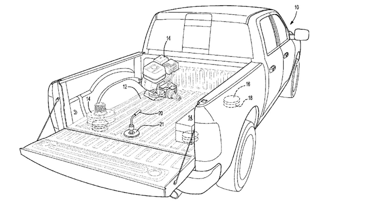 Ford's magnetic pickup bed system would allow owners to secure items without tying them down.
