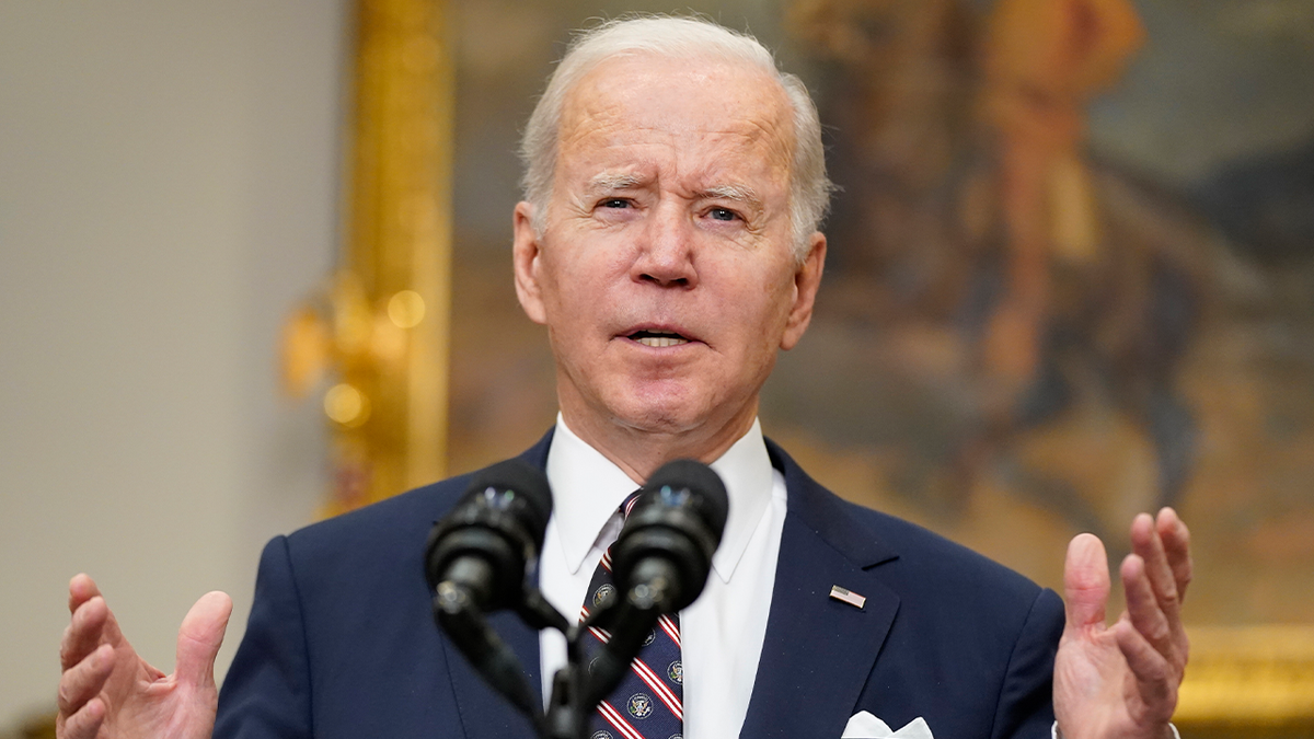 President Joe Biden speaks about a counterterrorism raid carried out by U.S. special forces that killed top Islamic State leader Abu Ibrahim al-Hashimi al-Qurayshi in northwestern Syria, Thursday, Feb. 3, 2022, in the Roosevelt Room of the White House in Washington.