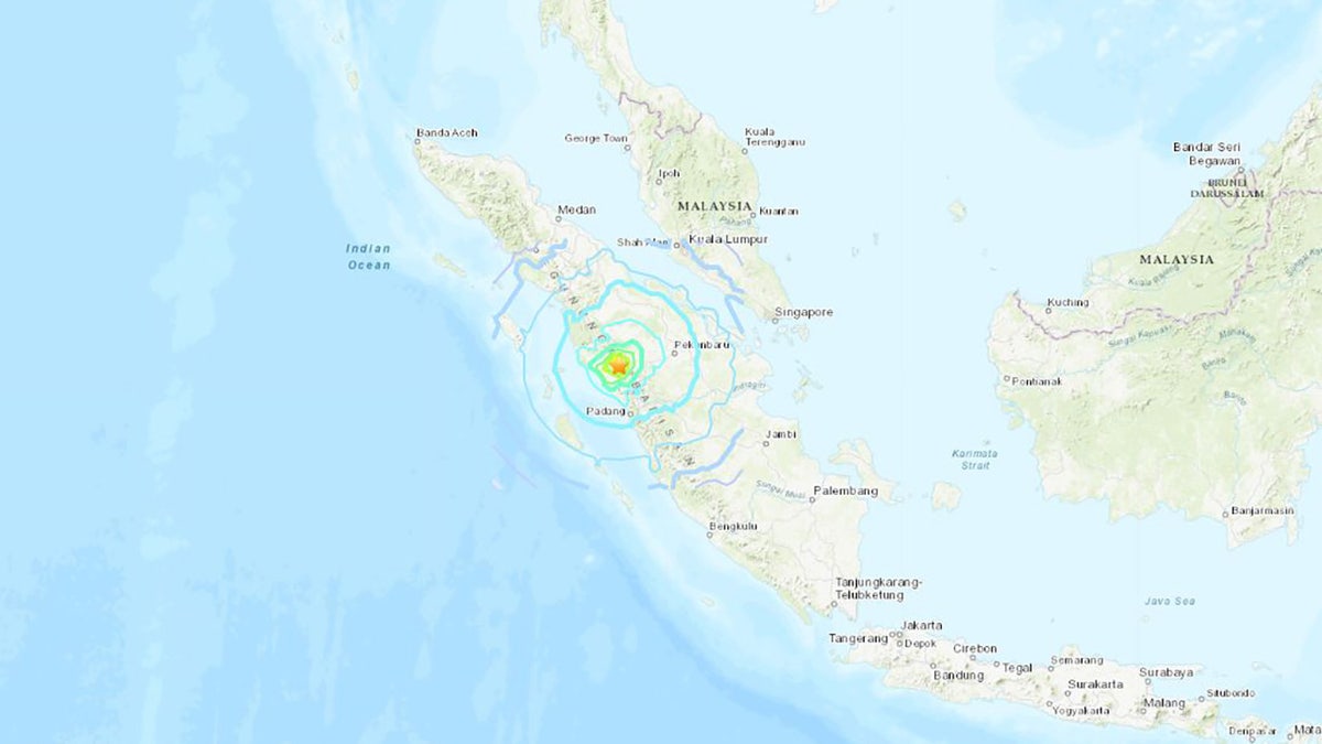 A magnitude 6.2 earthquake struck near the western coast of Indonesia's Sumatra Island on Friday local time