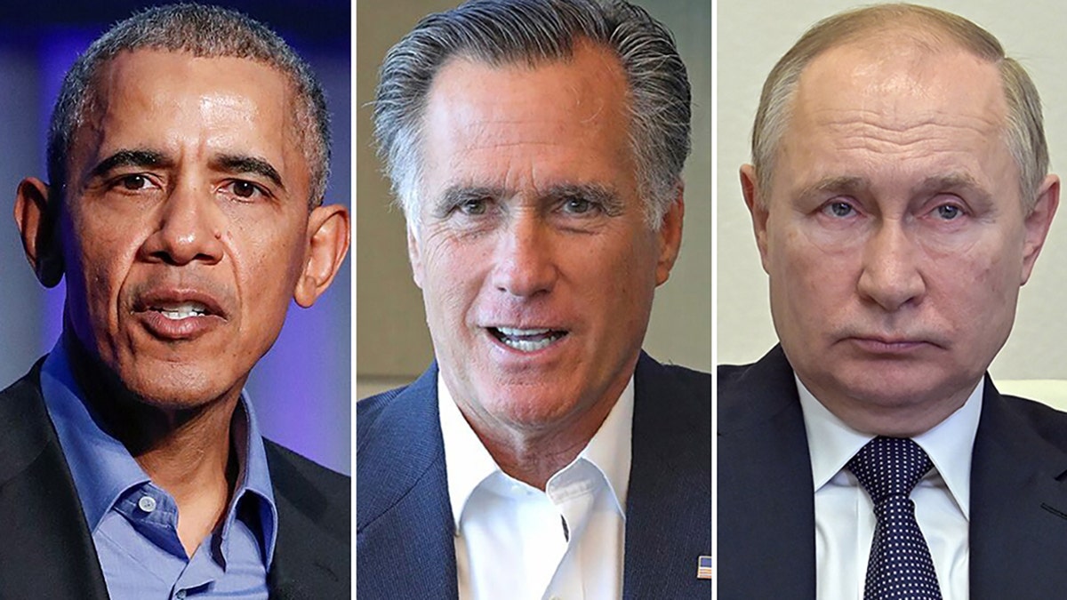 Former President Obama, Sen. Mitt Romney and Russia President Vladimir Putin