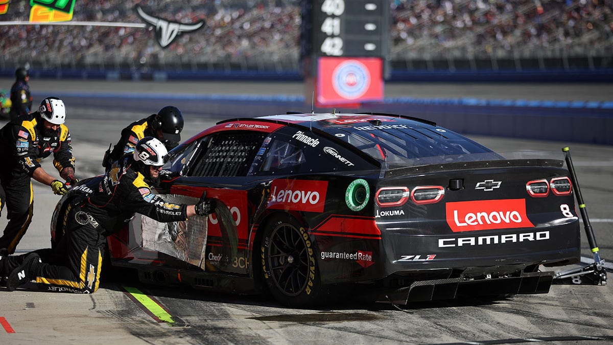 Tyler Reddick was wrecked out of contention when William Byron ran into him with 48 laps to go.