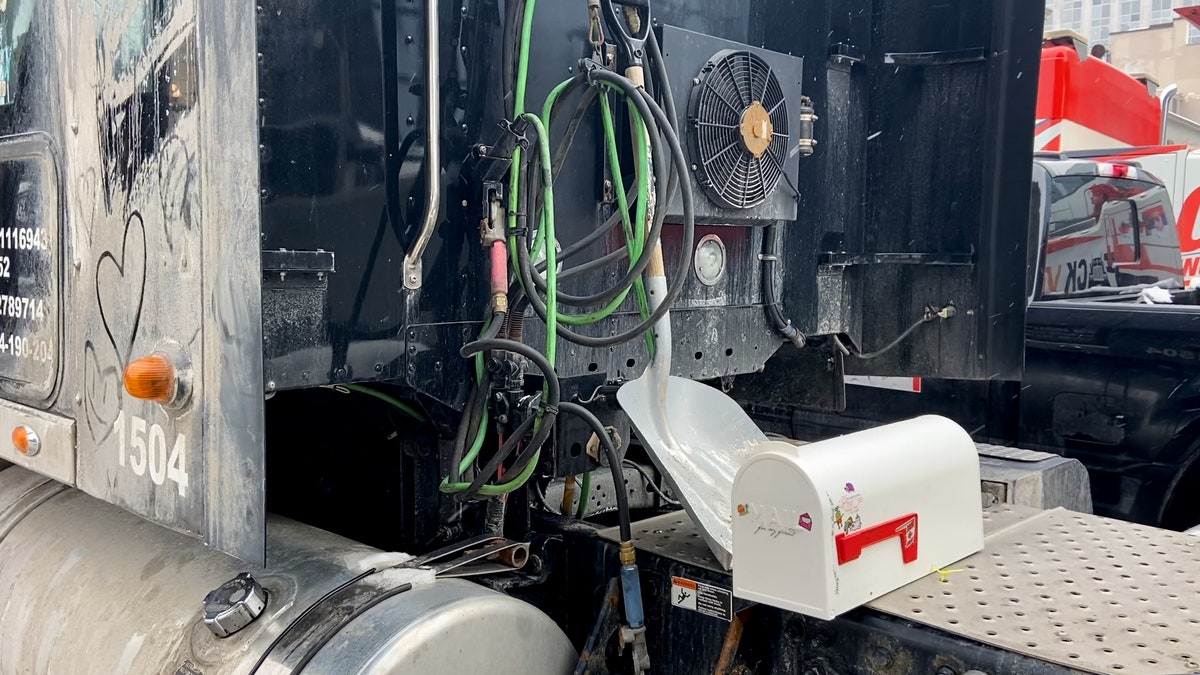 One trucker, who has no plans on leaving, set up a mailbox on the back of his truck in Ottawa, Canada