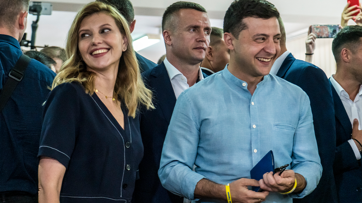 Volodymyr Zelenskyy and wife, Olena Zelenska