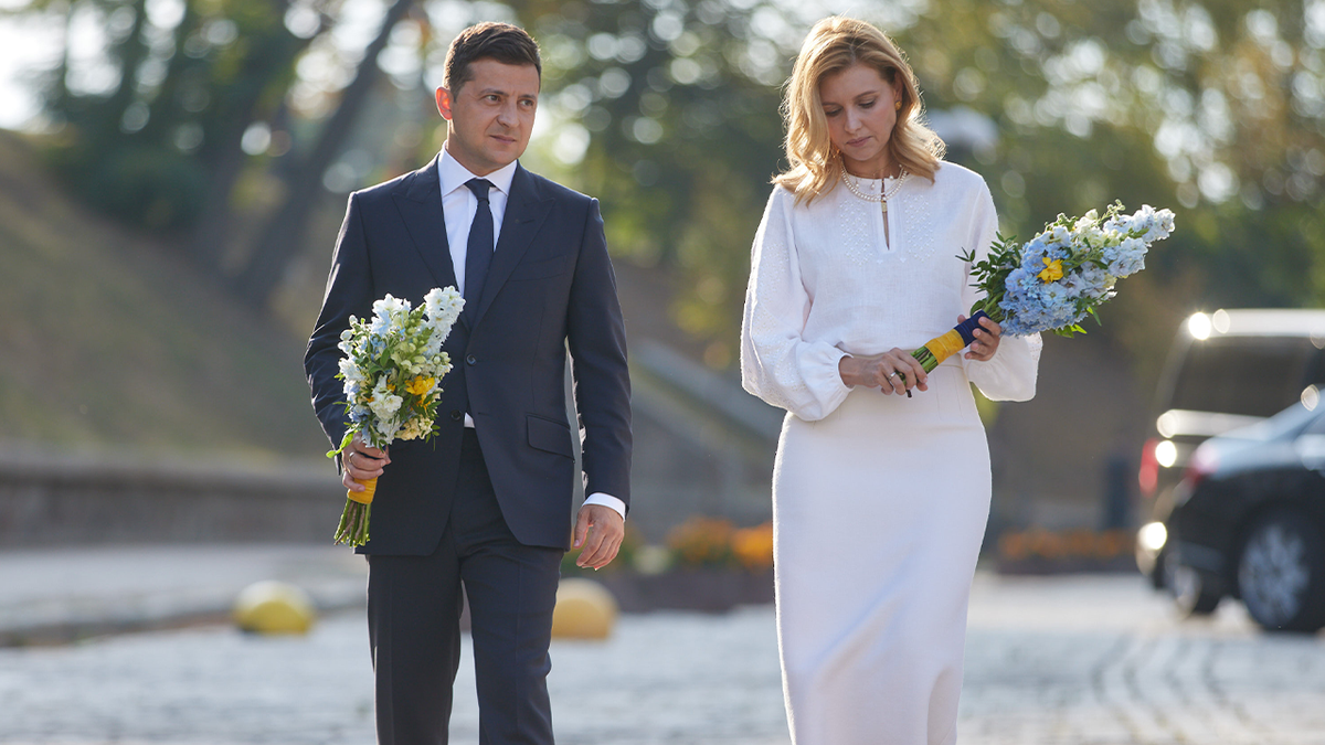 Ukrainian President Volodymyr Zelenskyy and wife Olena Zelenska