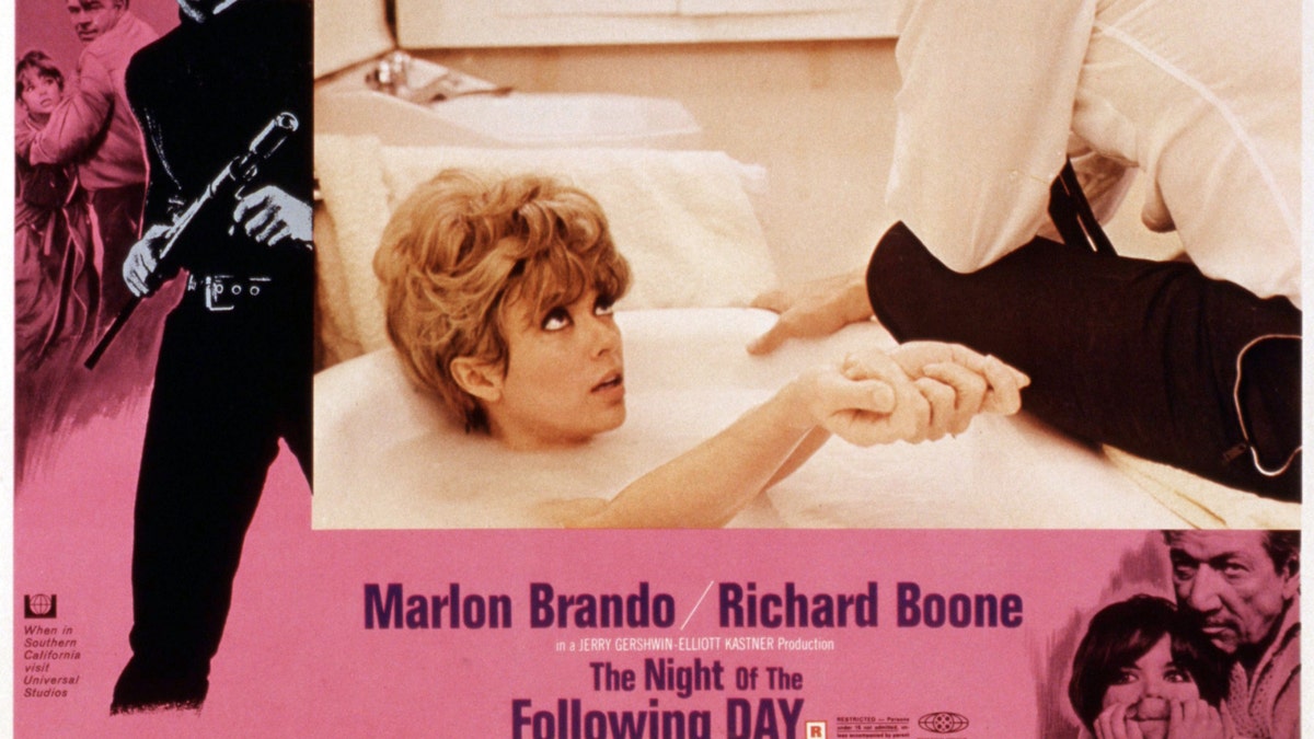 The Night Of The Following Day, lobbycard, Rita Moreno, Marlon Brando, 1968. 