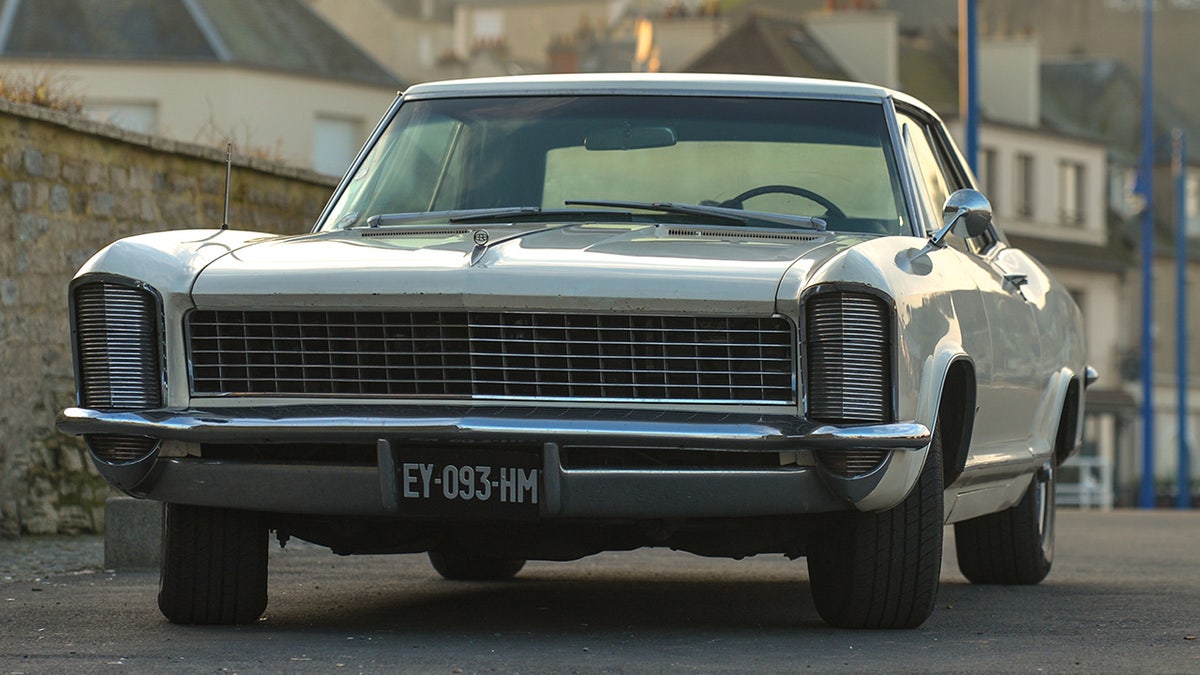 A view of a vintage Buick Riviera parked in Port-en-Bessin-Huppain.
On Friday, December 28, 2018, in Port-en-Bessin-Huppain, Normandy, France. (Photo by Artur Widak/NurPhoto via Getty Images)