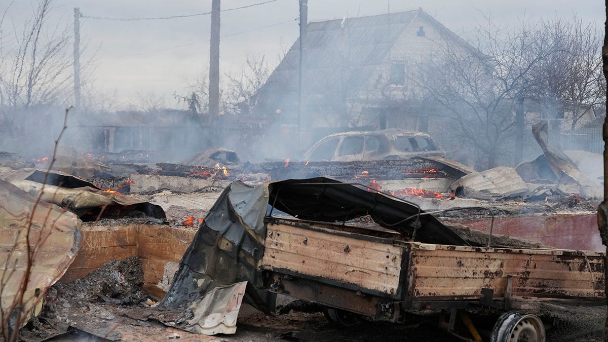 Debris in Kyiv