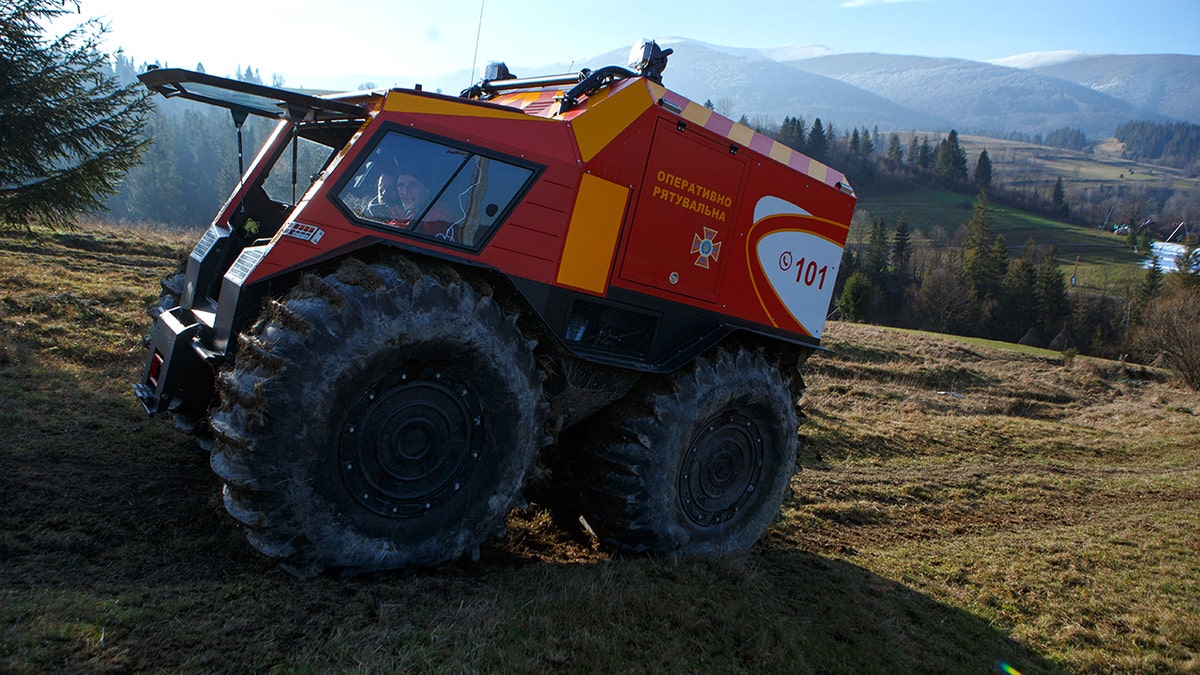 The Sherp is entered through the windshield and can be used for search and rescue operations.