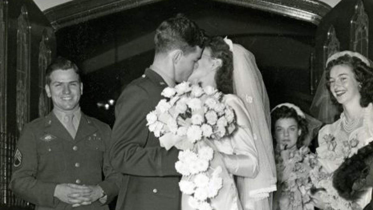 Valentine s Day memory my mother wore a WW2 parachute wedding