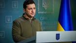 In this photo provided by the Ukrainian Presidential Press Office, Ukrainian President Volodymyr Zelenskyy delivers his speech addressing the nation in Kyiv, Ukraine, Friday, Feb. 25, 2022. Russian troops bore down on Ukraine's capital Friday, with explosions and gunfire sounding in the city as the invasion of a democratic country fueled fears of wider war in Europe and triggered new international efforts — including direct sanctions on President Vladimir Putin — to make Moscow stop.