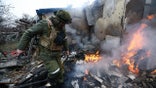 A view of damage due to armed conflict between Russia, Ukraine in Donetsk region under the control of pro-Russian separatists, eastern Ukraine on February 28, 2022.