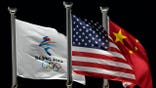 Olympics, Chinese, US flags