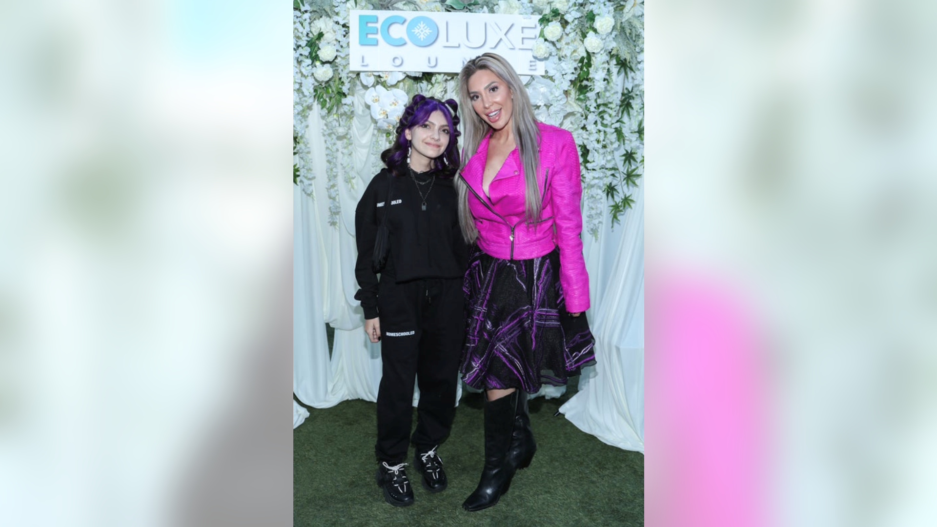 Farrah Abraham and her daughter Sophie were color-coordinated at Debbie Durkin’s ECOLUXE "Indie Film + Music Experience" in celebration of awards season sponsored by Amare Global, RevealU Skincare, and Voice of the Vanishing on Jan. 28, 2022, at the Beverly Hilton’s Wilshire Garden in Beverly Hills, Calif.